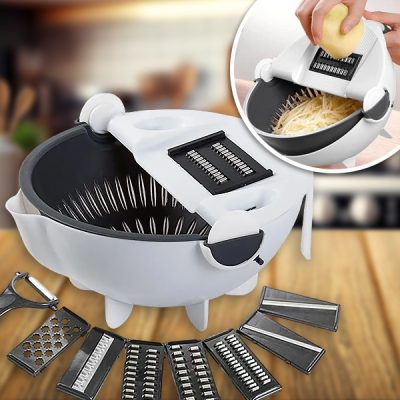 9 az 1-ben zöldségvágógép lefolyókosárral | SORTEX